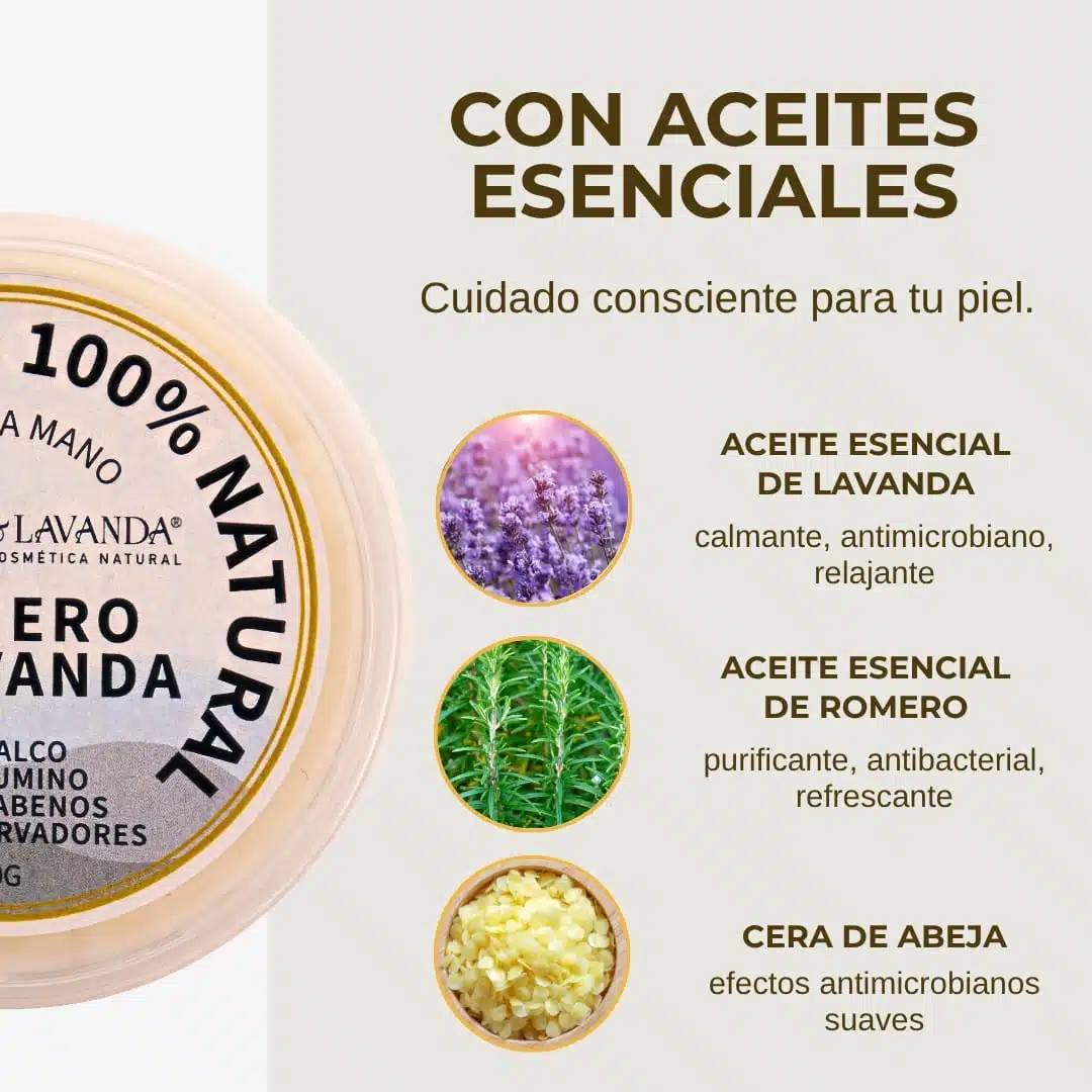 Desodorante natural en tarro Romero y Lavanda - Imagen 3