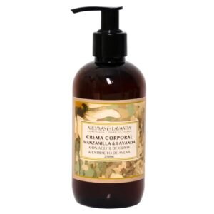 Crema corporal de manzanilla y lavanda